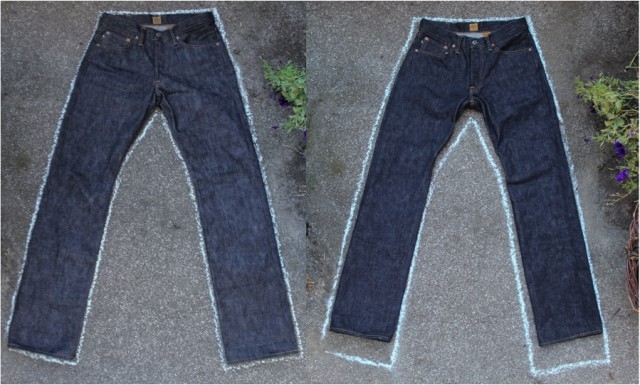 raw denim before after