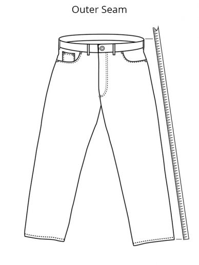 how-to-measure-your-jeans-outer-seam-Denimhunters - Rope Dye Crafted Goods